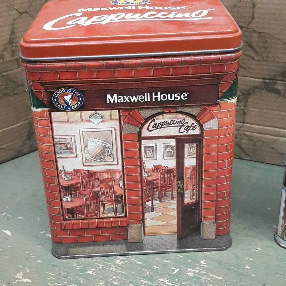 Bundle of 3 vintage coffee scenic tins.‎